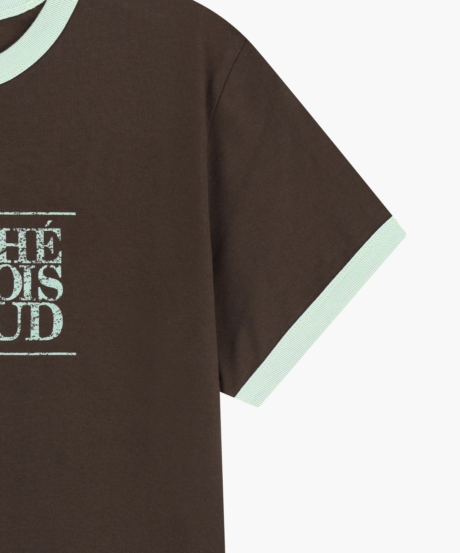 Marithe & Francois Girbaud - Aerocool Crack Classic Logo Ringer Tee (Brown) product image 9 | TRAB K-Fashion Australia