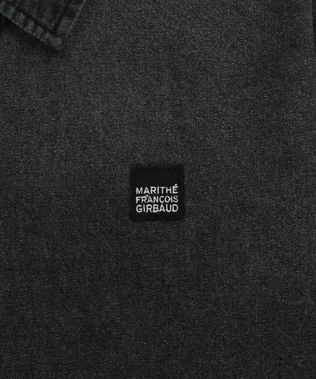 Marithe & Francois Girbaud - Heritage Lettering Logo Denim Crop Shirt (Black) product image 9 | TRAB K-Fashion Australia