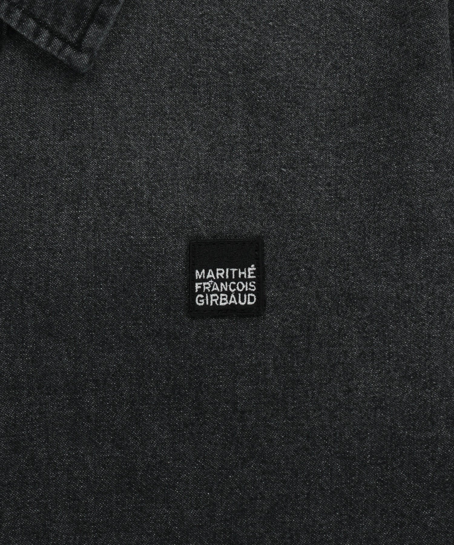 Marithe & Francois Girbaud - Heritage Lettering Logo Denim Crop Shirt (Black) product image 9 | TRAB K-Fashion Australia