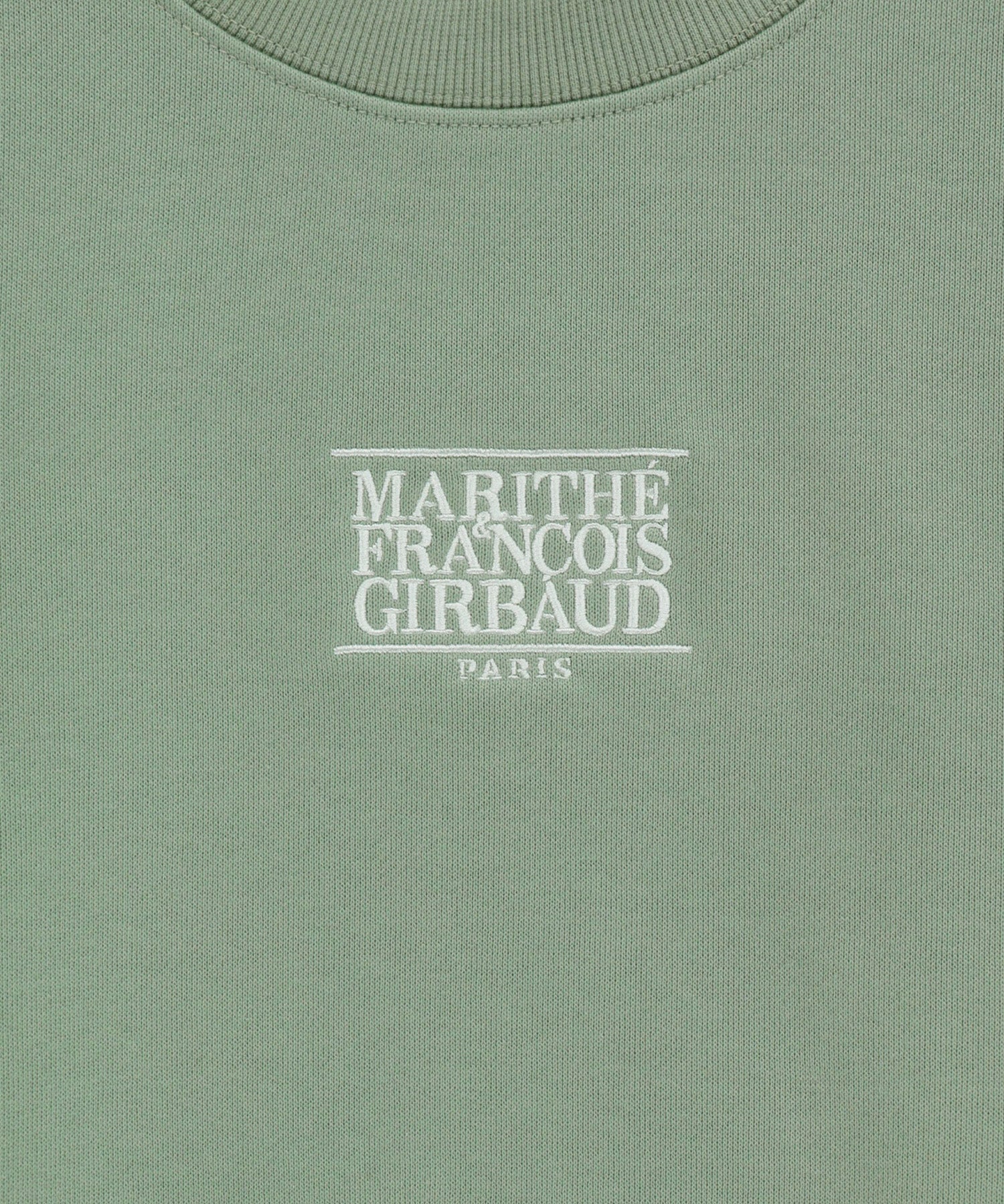 Marithe & Francois Girbaud - Small Classic Logo Crop Sweatshirt (Mint Gray) product image 9 | TRAB K-Fashion Australia