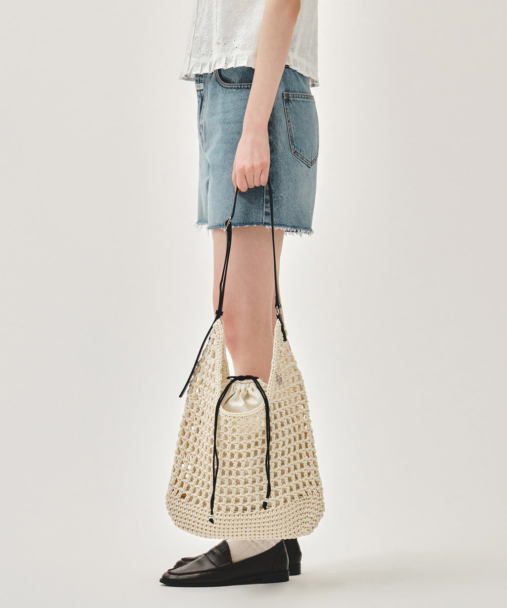 Marithe & Francois Girbaud - Macrame Hobo Bag (Ivory) product image 9 | TRAB K-Fashion Australia
