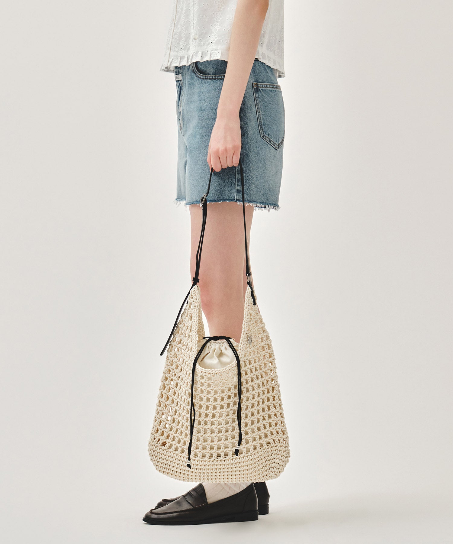 Marithe & Francois Girbaud - Macrame Hobo Bag (Ivory) product image 9 | TRAB K-Fashion Australia