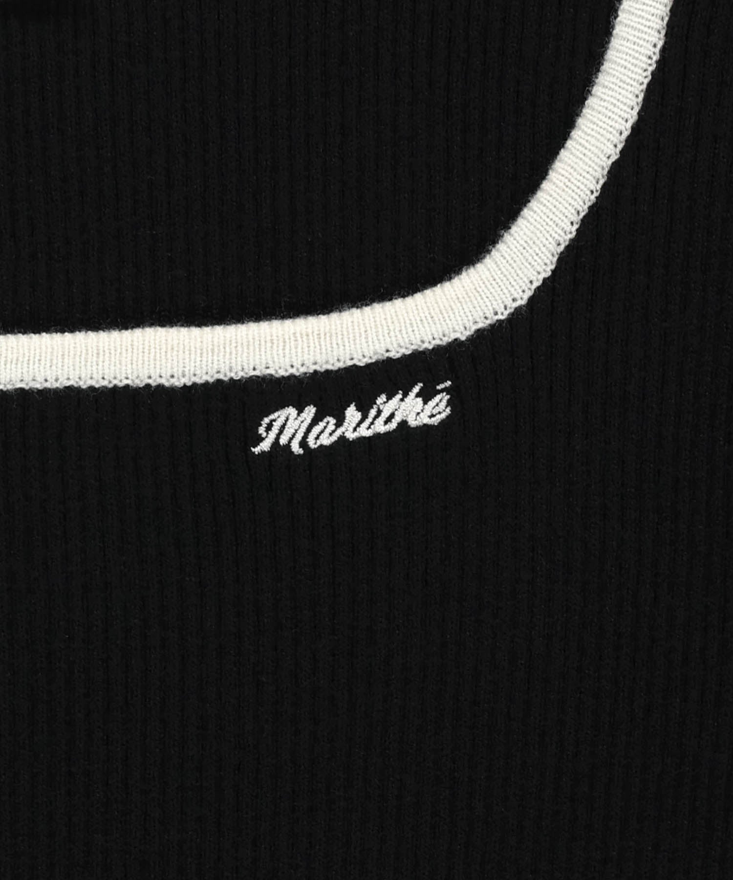 Marithe & Francois Girbaud - Color Point Square Neck Knit Pullover (Black) product image 9 | TRAB K-Fashion Australia