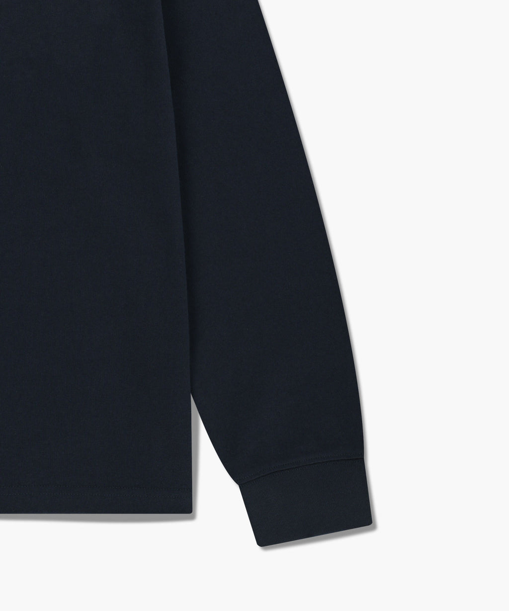 Marithe & Francois Girbaud - Crest Logo Jersey Polo Long Sleeve (Navy) product image 9 | TRAB K-Fashion Australia