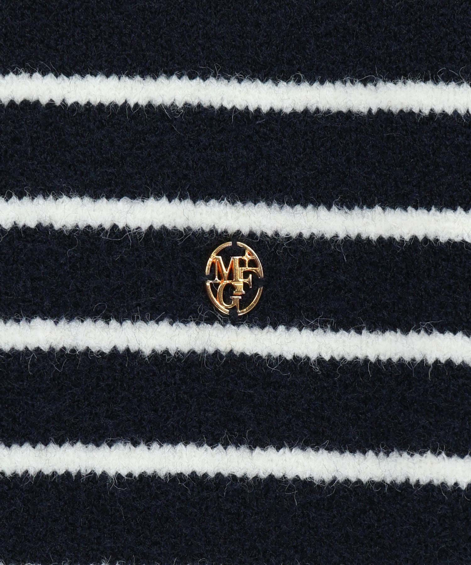 Marithe & Francois Girbaud - Crew Neck Stripe Crop Knit Pullover (Navy) product image 9 | TRAB K-Fashion Australia