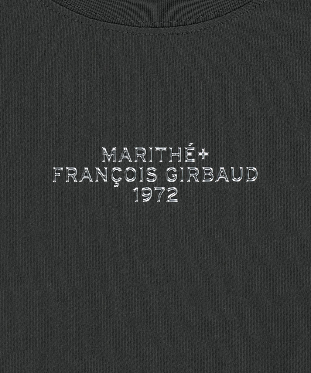 Marithe & Francois Girbaud - Silver Lettering Crop Tee (Charcoal) product image 9 | TRAB K-Fashion Australia