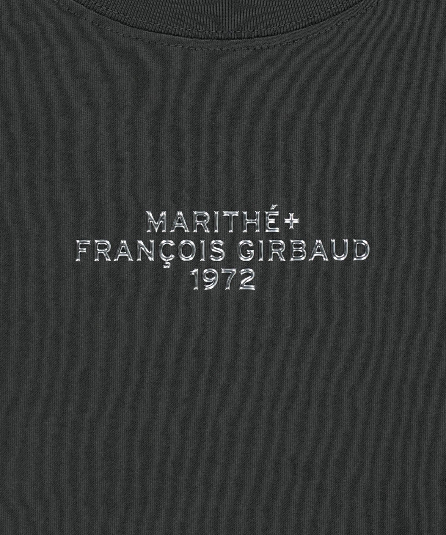 Marithe & Francois Girbaud - Silver Lettering Crop Tee (Charcoal) product image 9 | TRAB K-Fashion Australia