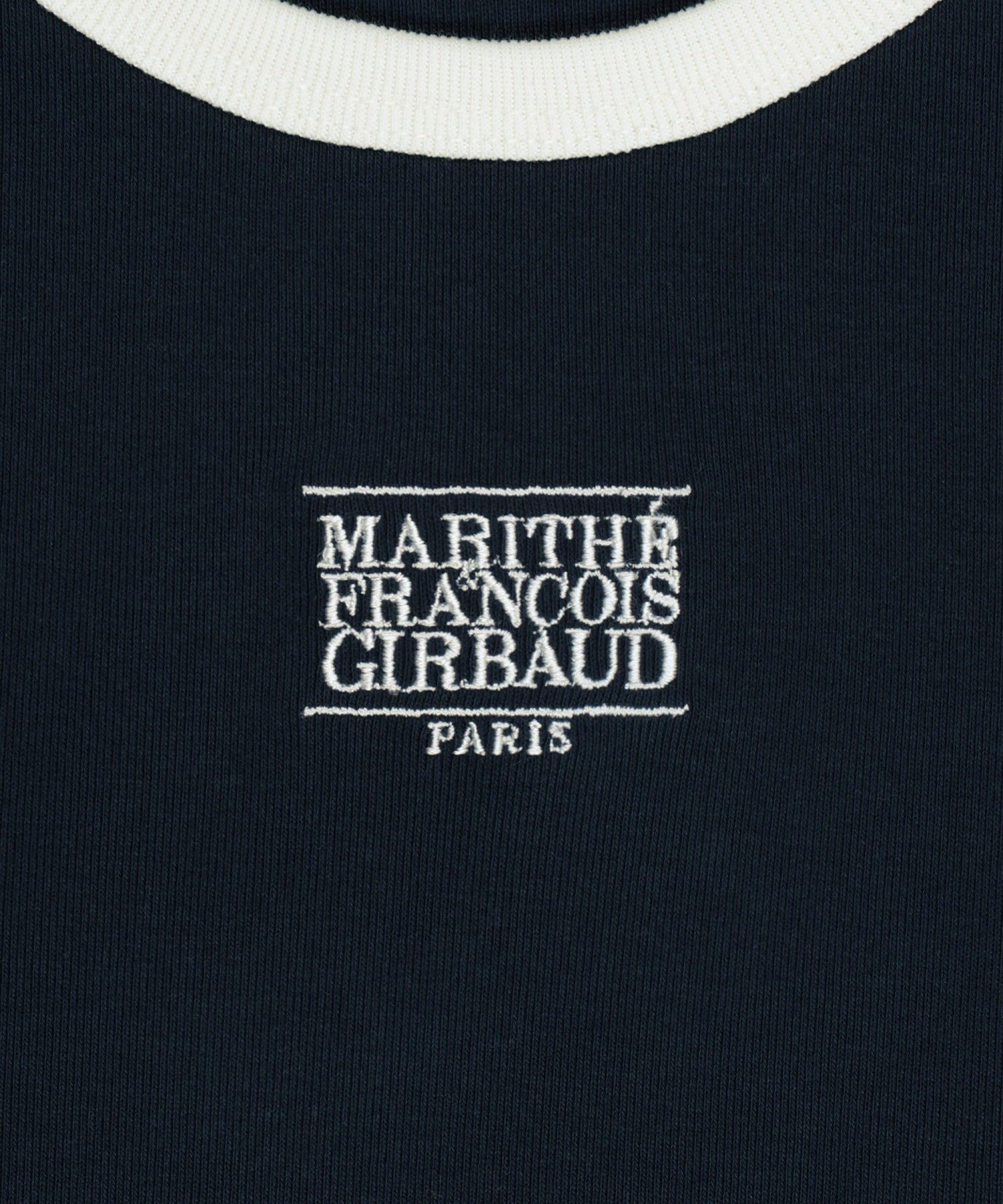 Marithe & Francois Girbaud - Aerocool Small Classic Logo Ringer Slim Crop Tee (Navy) product image 9 | TRAB K-Fashion Australia
