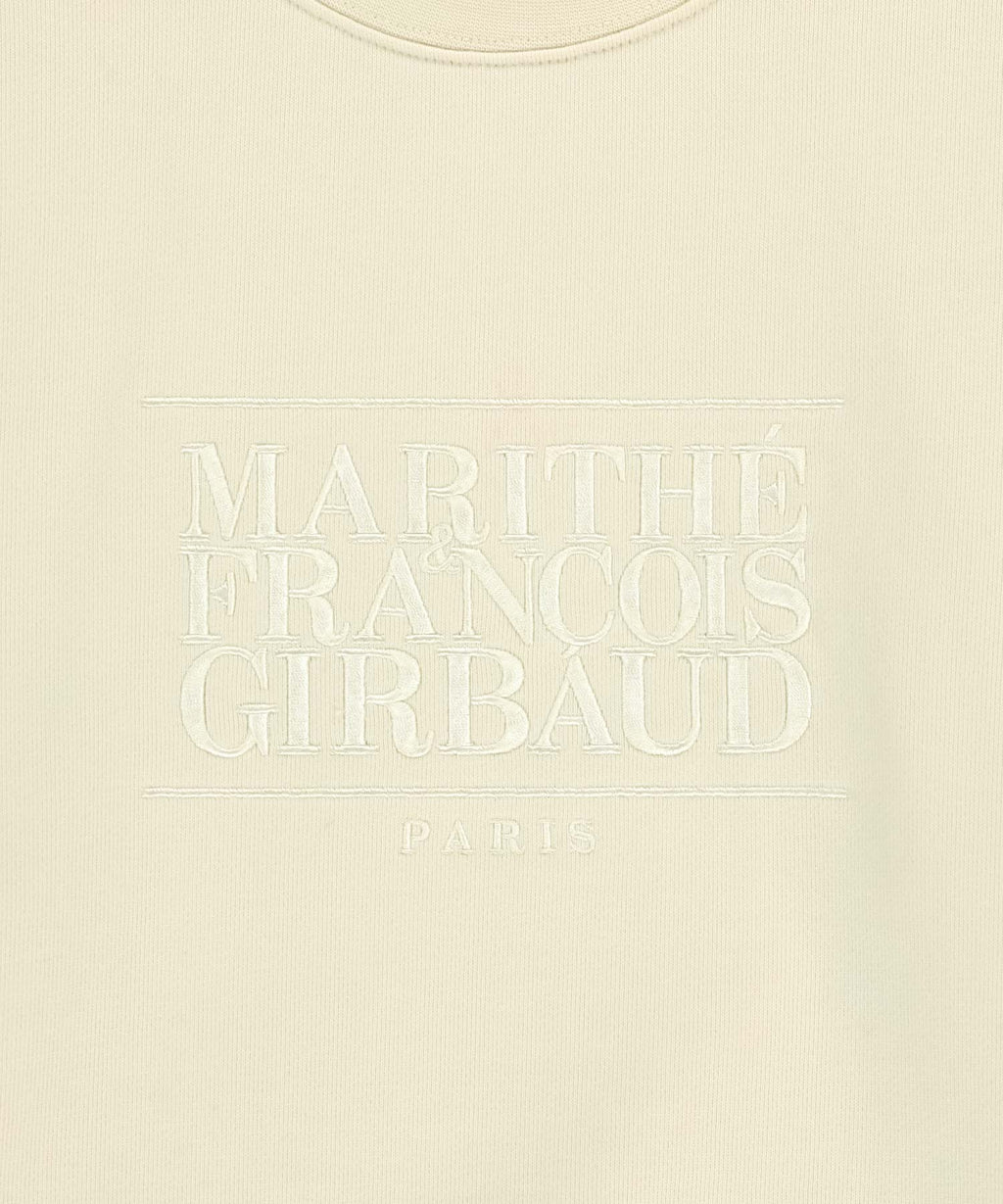 Marithe & Francois Girbaud - Classic Logo Crop Sweatshirt (Ivory) product image 9 | TRAB K-Fashion Australia