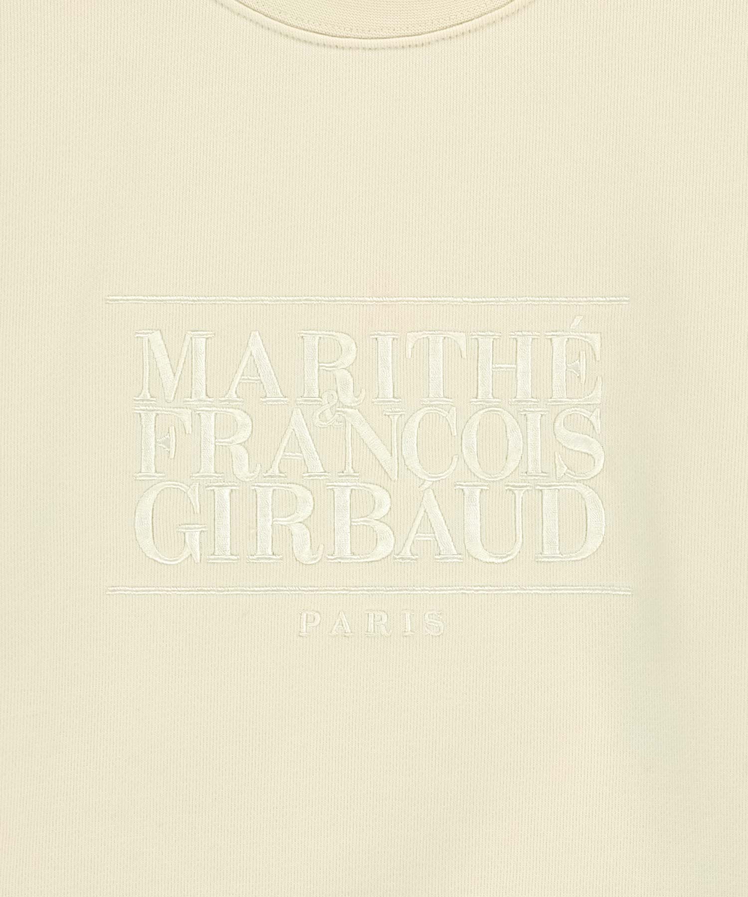 Marithe & Francois Girbaud - Classic Logo Crop Sweatshirt (Ivory) product image 9 | TRAB K-Fashion Australia