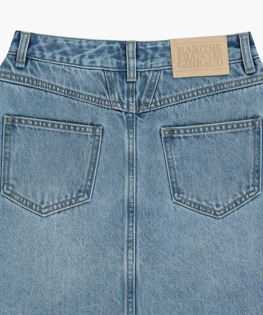 Marithe & Francois Girbaud - Raw Edge Denim Mini Skirt (Light Blue) product image 9 | TRAB K-Fashion Australia