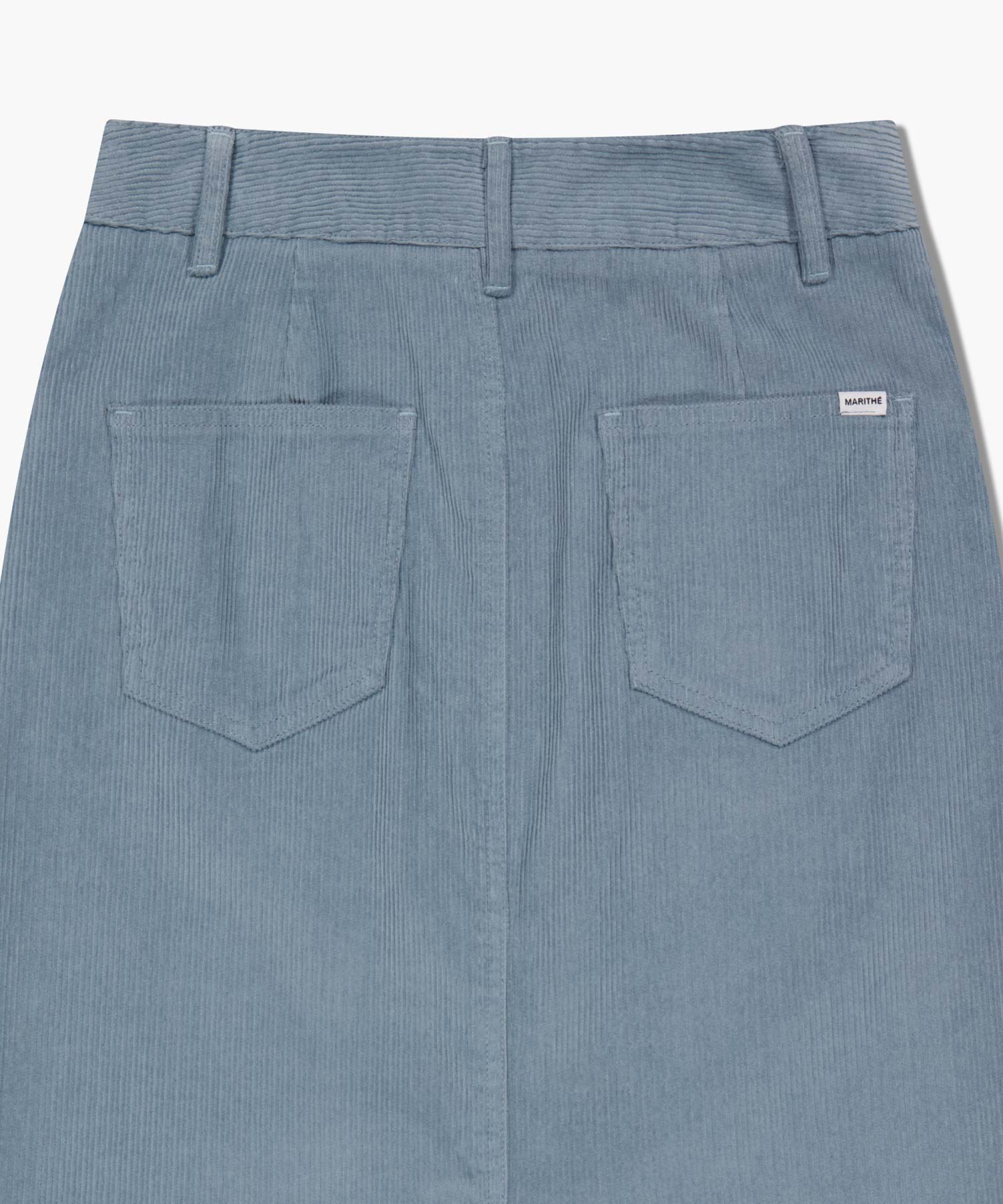 Marithe & Francois Girbaud - Classic Corduroy Midi Skirt (Sky Blue) product image 9 | TRAB K-Fashion Australia