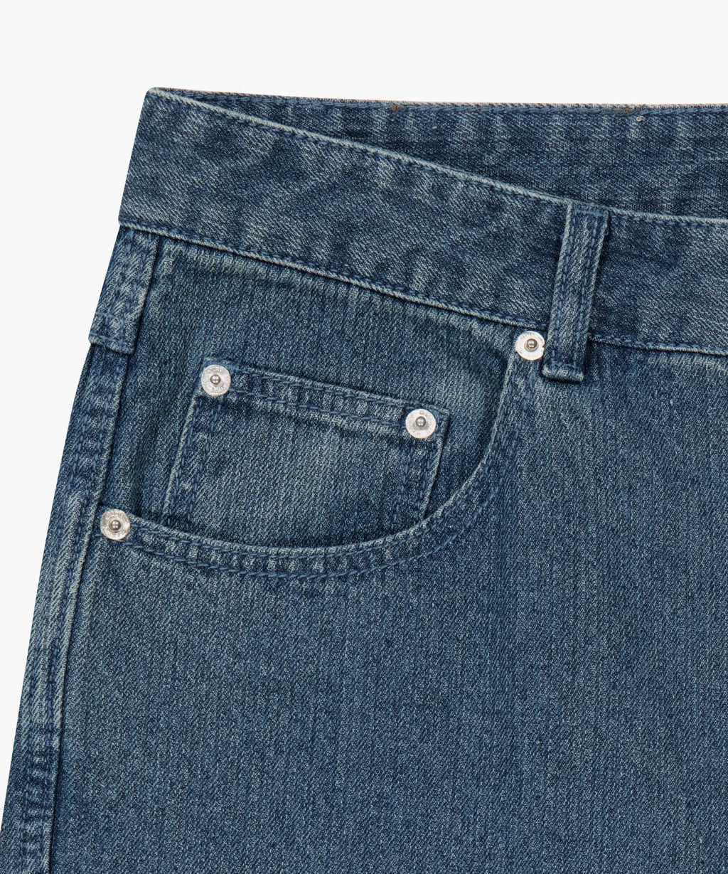 Marithe & Francois Girbaud - High Straight Stripe Denim Pants (Blue) product image 7 | TRAB K-Fashion Australia