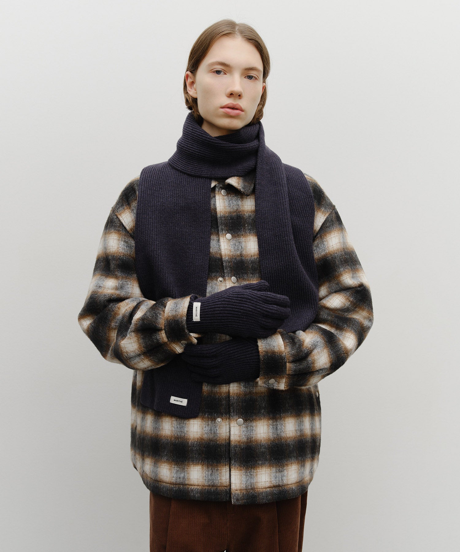 Marithe & Francois Girbaud - Regular Logo Muffler&glove (Dark Navy) product image 9 | TRAB K-Fashion Australia