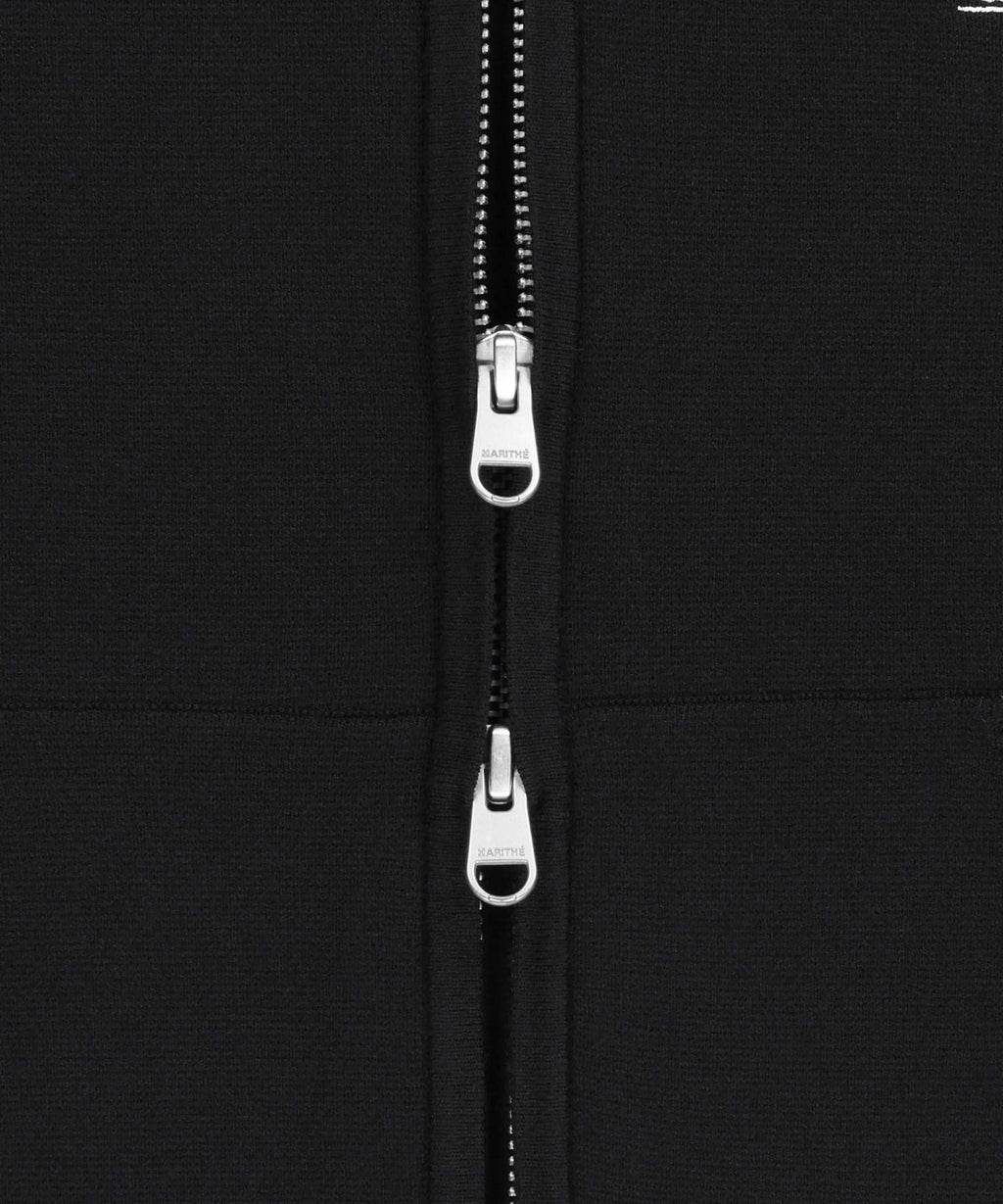 Marithe & Francois Girbaud - Small Classic Logo Crop Knit Hoodie Zipup (Black) product image 9 | TRAB K-Fashion Australia