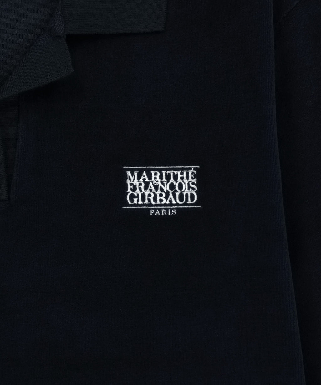Marithe & Francois Girbaud - Classic Logo Collared Velour Sweatshirt (Navy) product image 9 | TRAB K-Fashion Australia