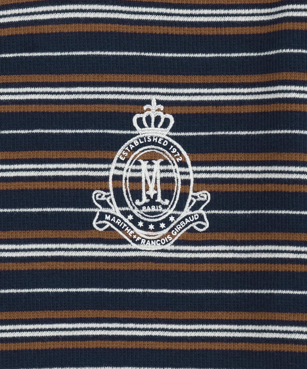 Marithe & Francois Girbaud - Stripe Slim Crop Collar Tee (Navy) product image 9 | TRAB K-Fashion Australia