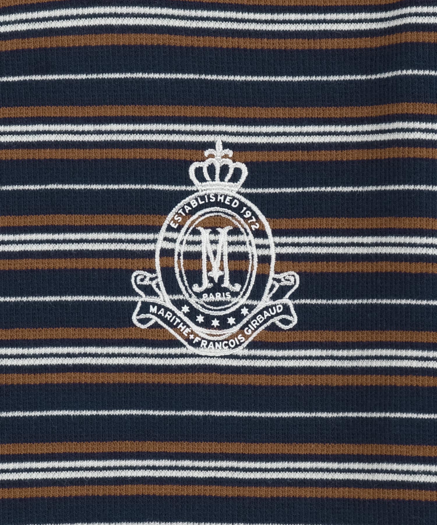 Marithe & Francois Girbaud - Stripe Slim Crop Collar Tee (Navy) product image 9 | TRAB K-Fashion Australia