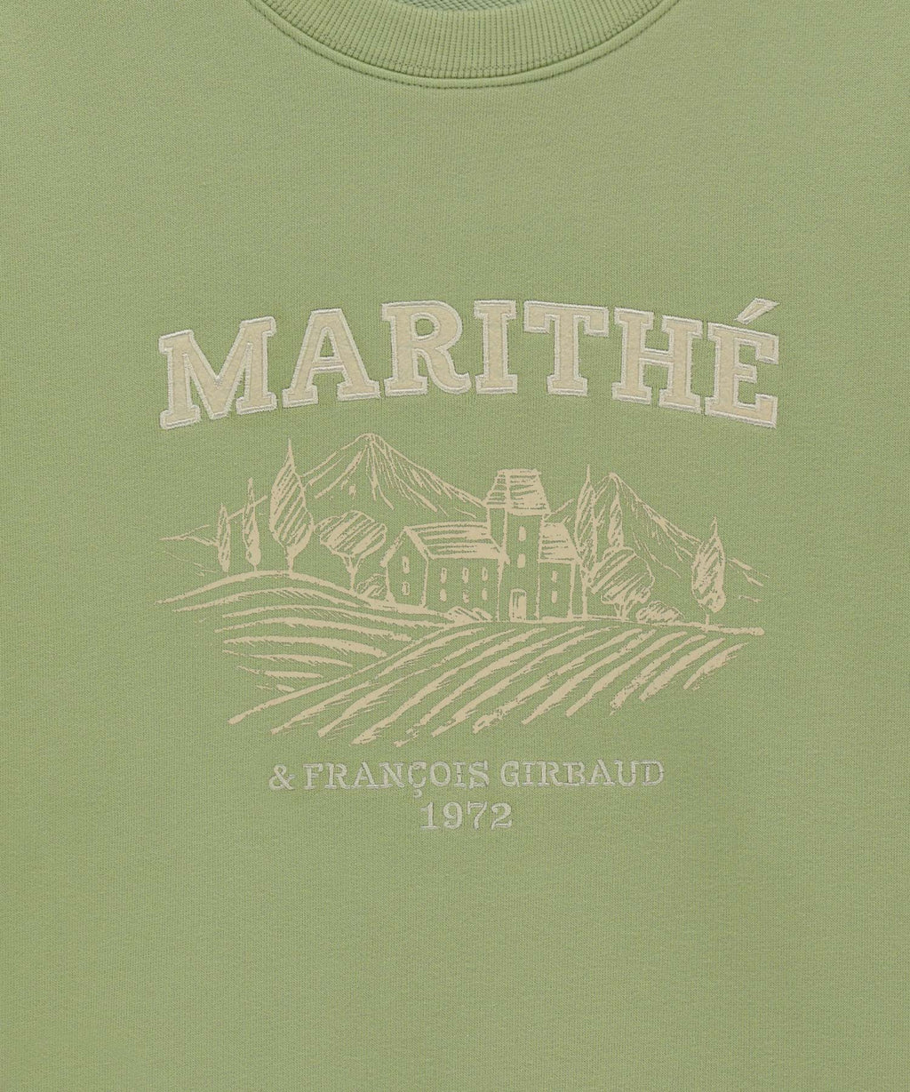 Marithe & Francois Girbaud - Winery Applique Logo Over Fit Sweatshirt (Olive) product image 9 | TRAB K-Fashion Australia