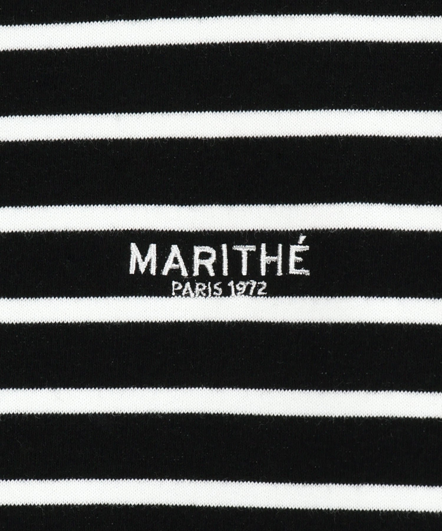 Marithe & Francois Girbaud - Stripe Boatneck Crop Sweatshirt (Black) product image 9 | TRAB K-Fashion Australia