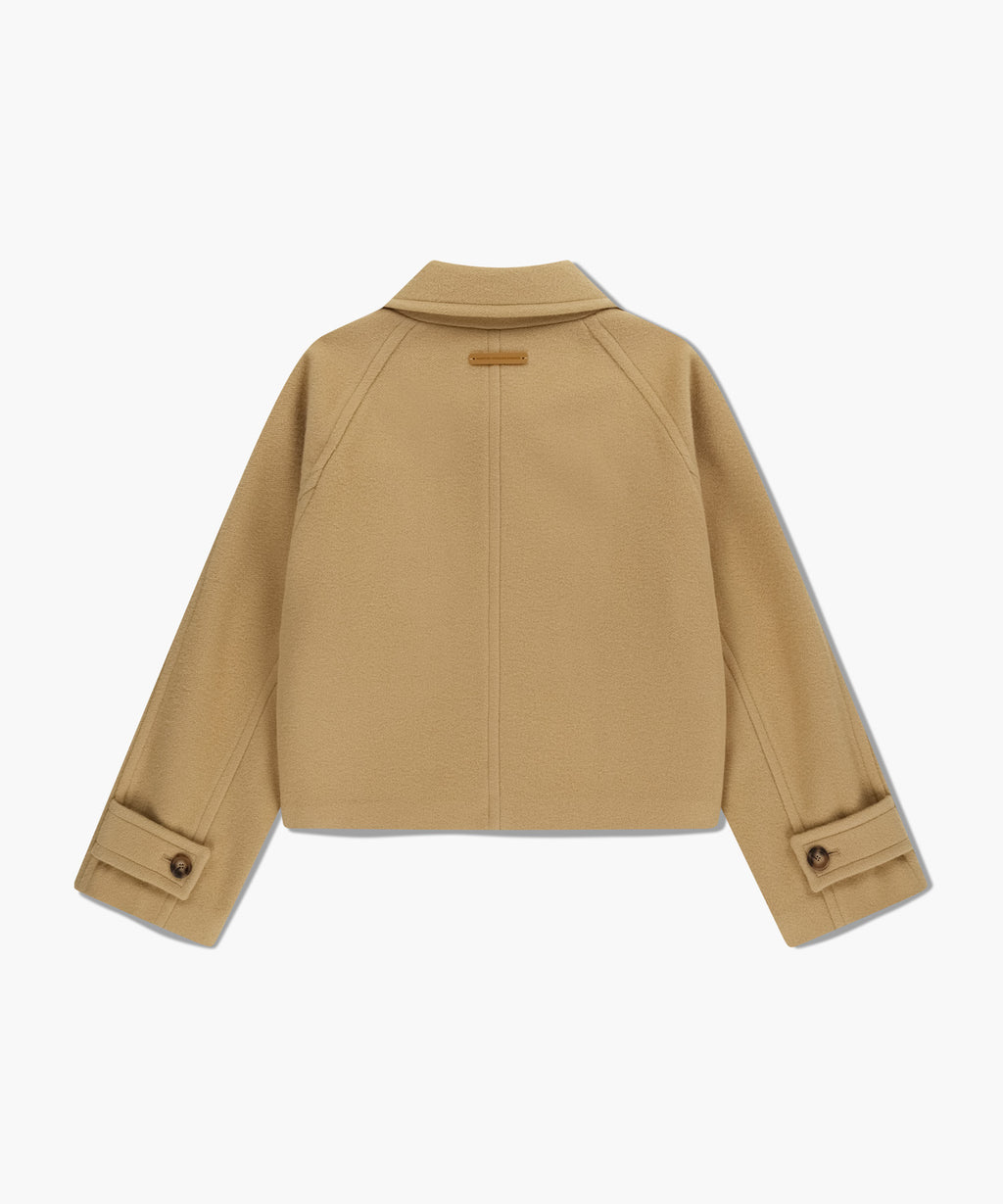 Marithe & Francois Girbaud - Oversized Crop Coat (Beige) product image 9 | TRAB K-Fashion Australia