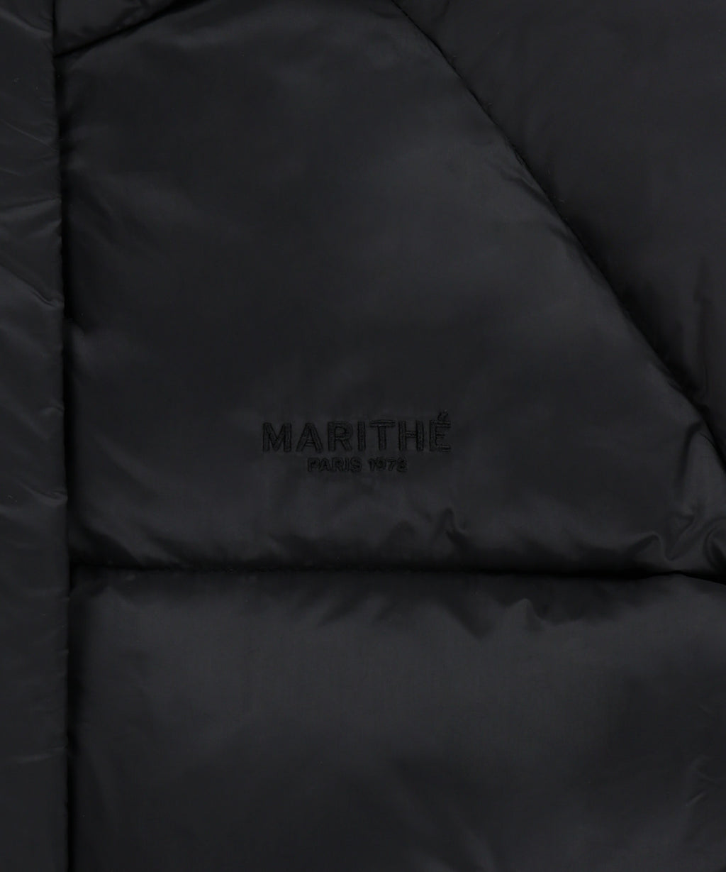 Marithe & Francois Girbaud - Regular Logo Hooded Crop Down Jacket (Black) product image 9 | TRAB K-Fashion Australia
