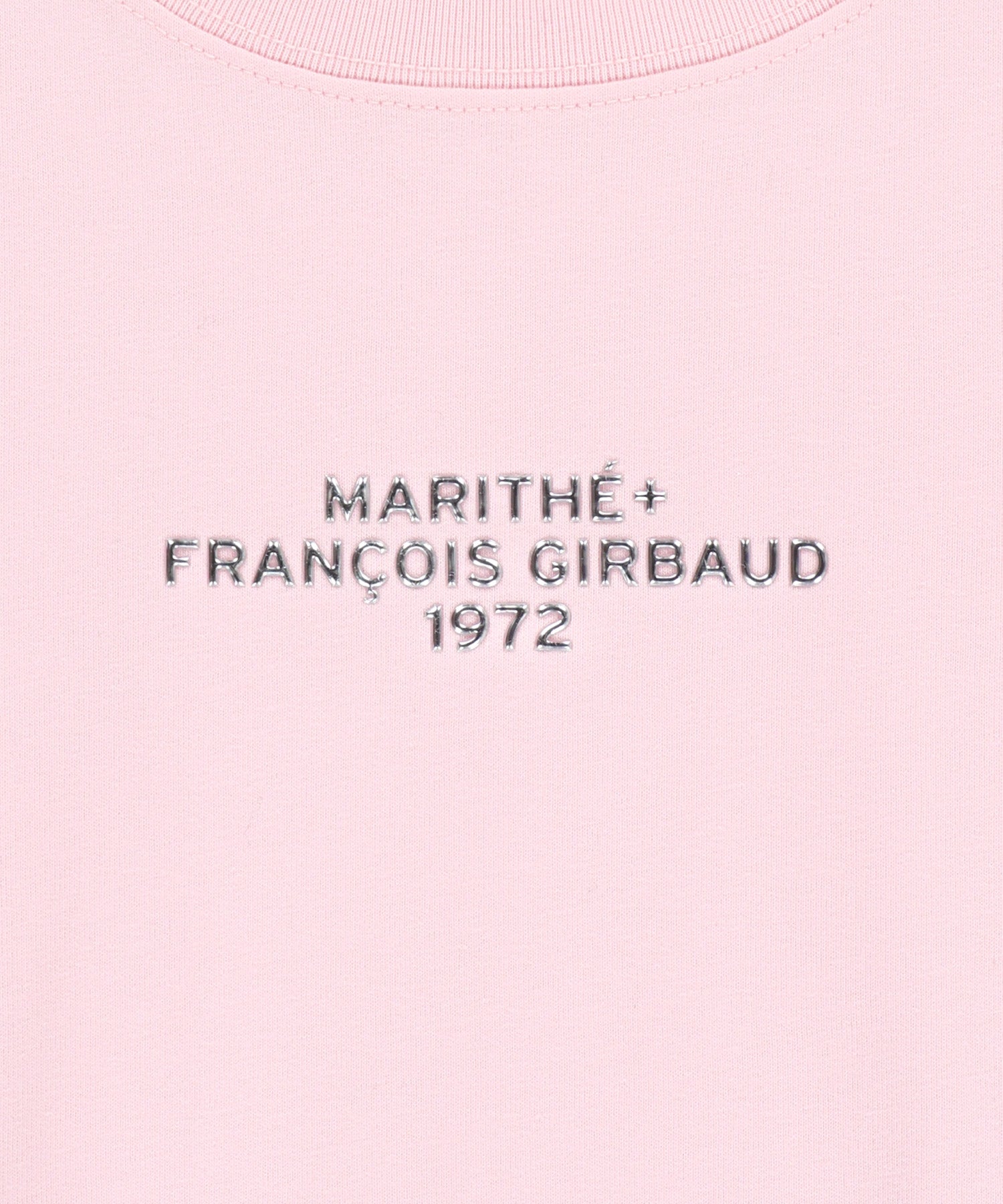 Marithe & Francois Girbaud - Silver Lettering Crop Tee (Pink) product image 9 | TRAB K-Fashion Australia