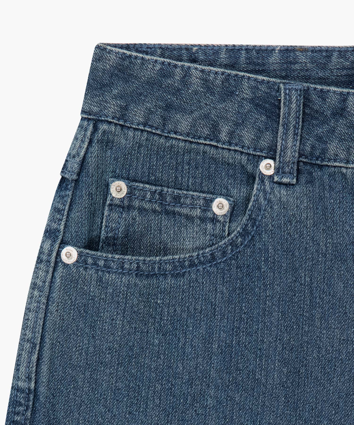 Marithe & Francois Girbaud - High Straight Stripe Denim Pants (Blue) product image 9 | TRAB K-Fashion Australia