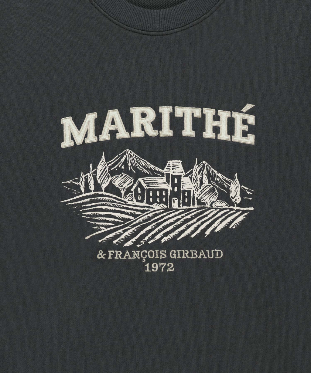 Marithe & Francois Girbaud - Winery Applique Logo Over Fit Sweatshirt (Charcoal) product image 9 | TRAB K-Fashion Australia
