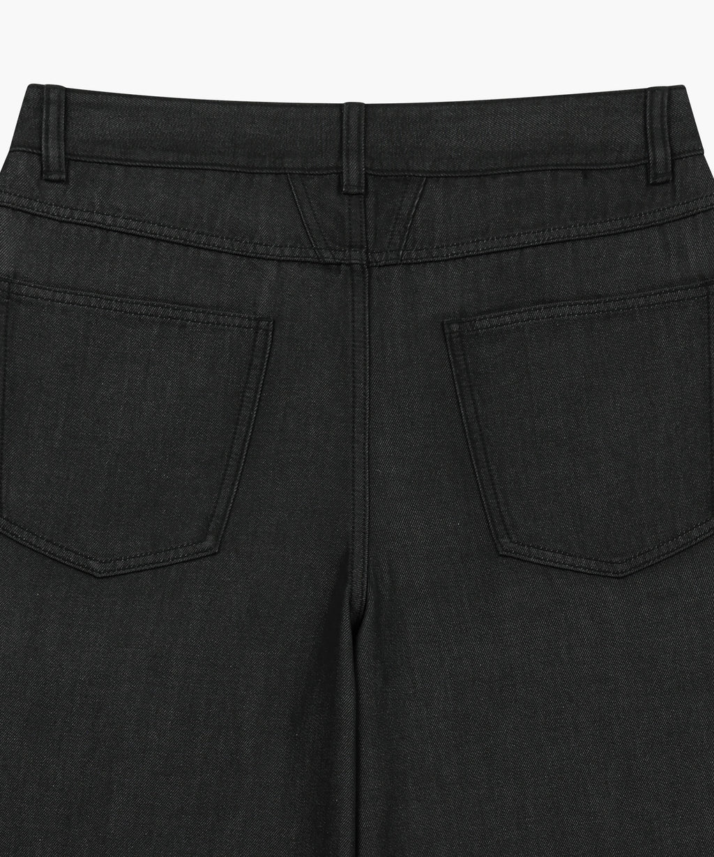 Marithe & Francois Girbaud - Wide Fit Tuck Denim Pants (Black) product image 9 | TRAB K-Fashion Australia