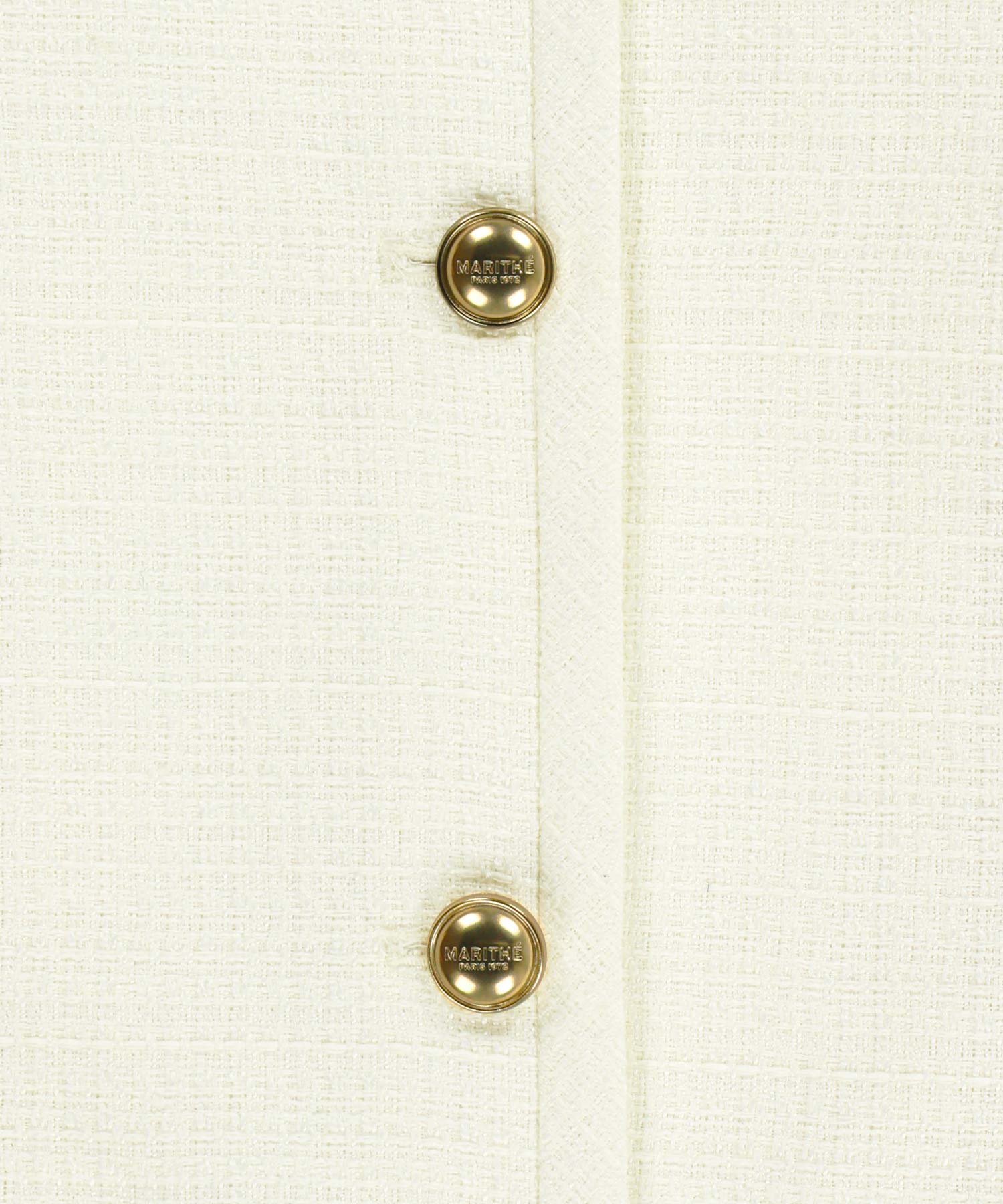Marithe & Francois Girbaud - Tweed Round Neck Jacket (Ivory) product image 9 | TRAB K-Fashion Australia