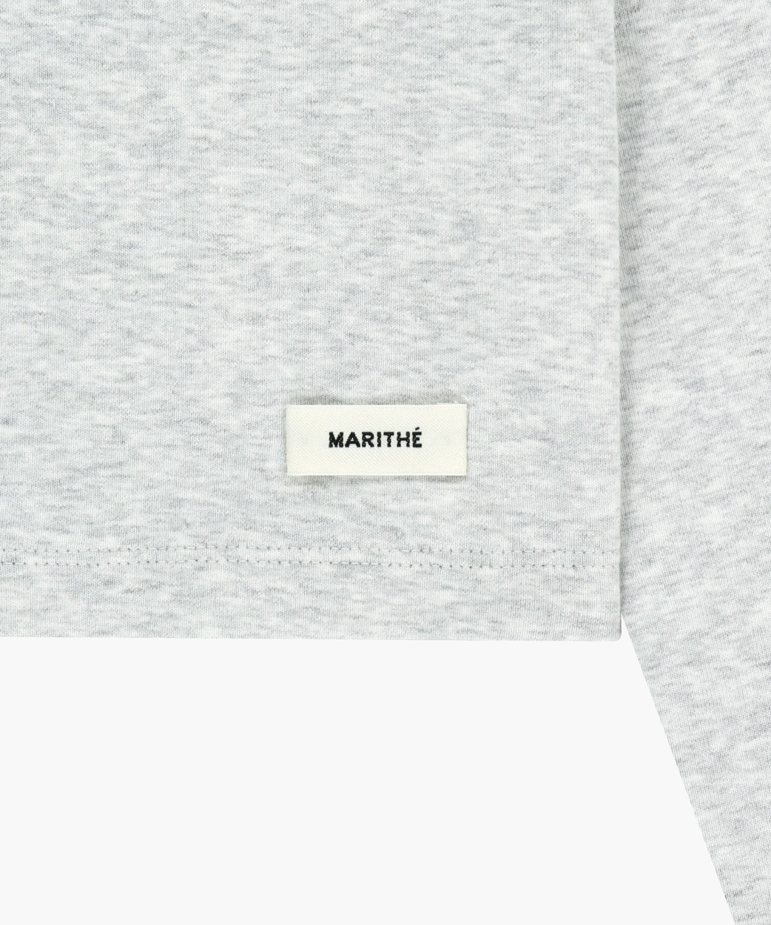 Marithe & Francois Girbaud - Basic Crop Long Sleeve (Light Heather Gray) product image 9 | TRAB K-Fashion Australia
