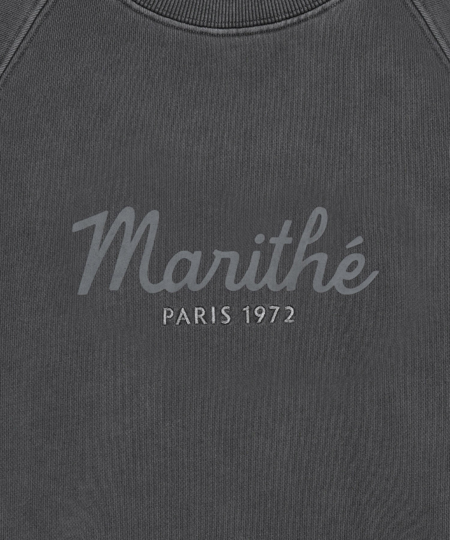 Marithe & Francois Girbaud - Garment Dyed Oversized Sweatshirt (Charcoal) product image 9 | TRAB K-Fashion Australia