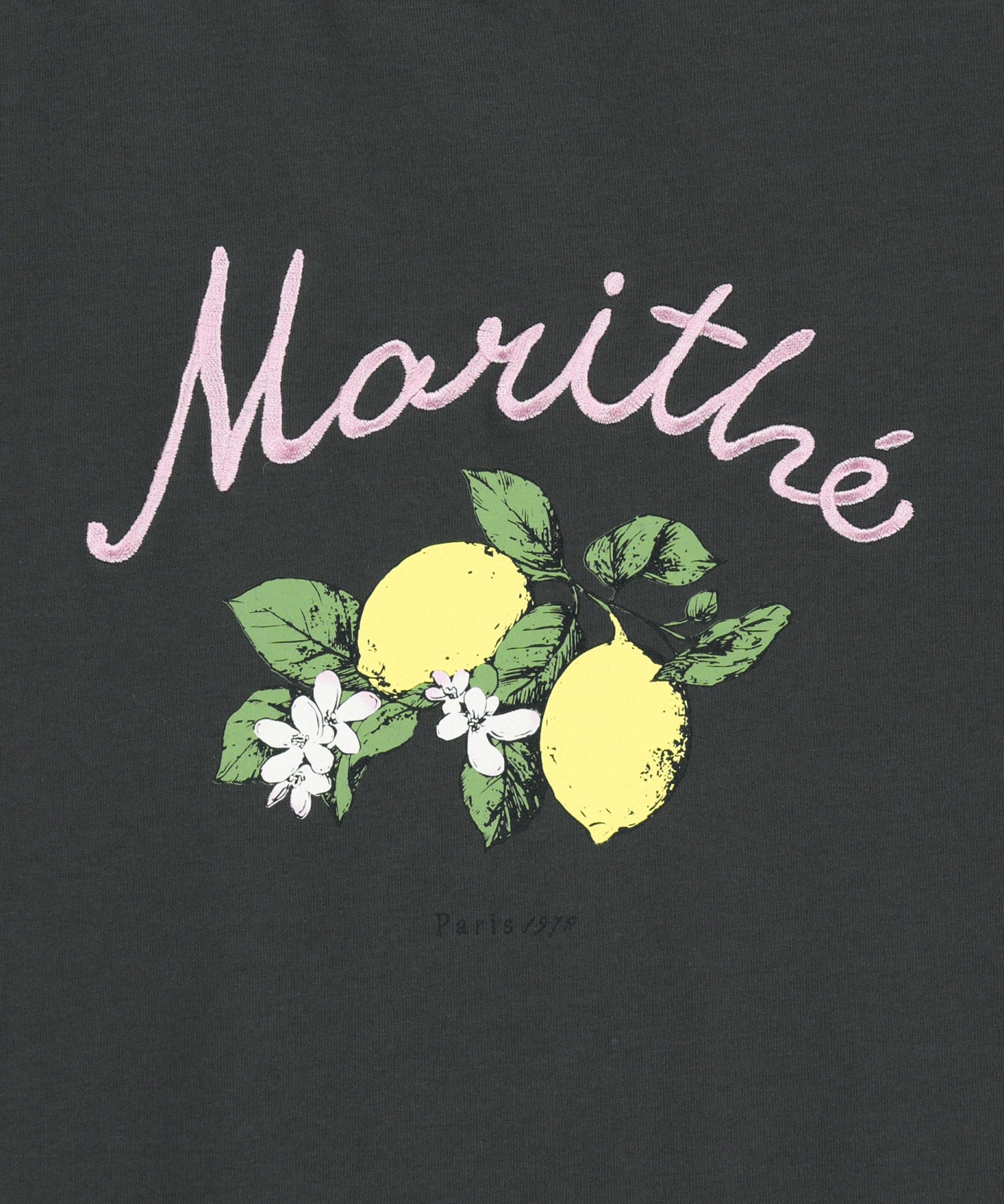 Marithe & Francois Girbaud - [Pre-order – Ships 9 Jul] Lemon Graphic Slim Crop Tee (Charcoal) product image 13 | TRAB K-Fashion Australia