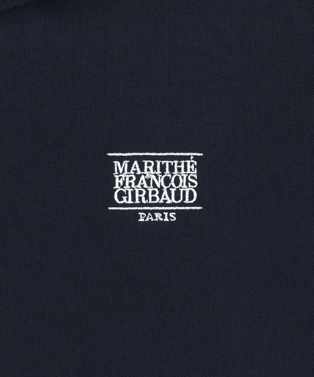Marithe & Francois Girbaud - Back Classic Logo Crop Hoodie Zipup (Navy) product image 9 | TRAB K-Fashion Australia