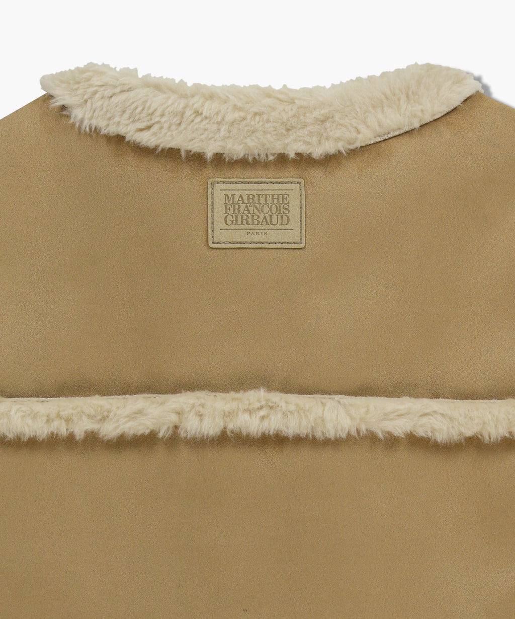Marithe & Francois Girbaud - Shearling Crop Vest (Beige) product image 9 | TRAB K-Fashion Australia