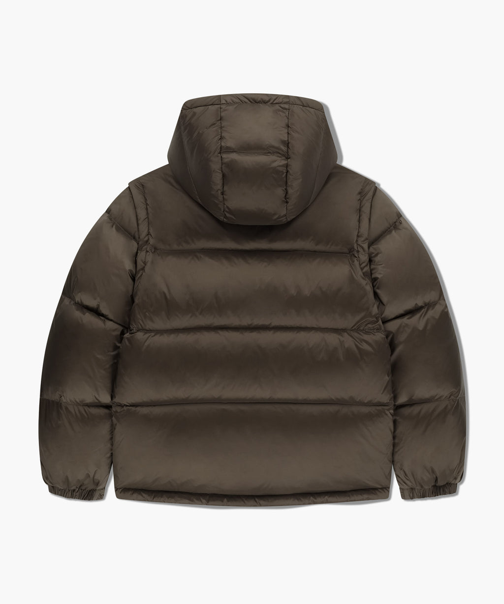 Marithe & Francois Girbaud - Detatchable Down Jacket (Brown) product image 9 | TRAB K-Fashion Australia