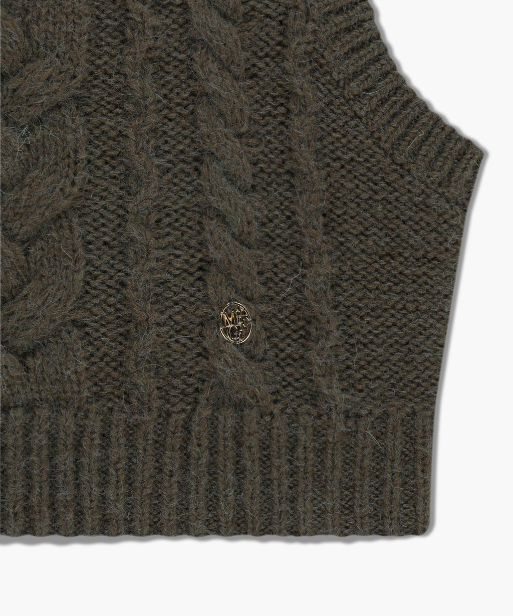 Marithe & Francois Girbaud - Logo Knit Bustier (Brown) product image 9 | TRAB K-Fashion Australia