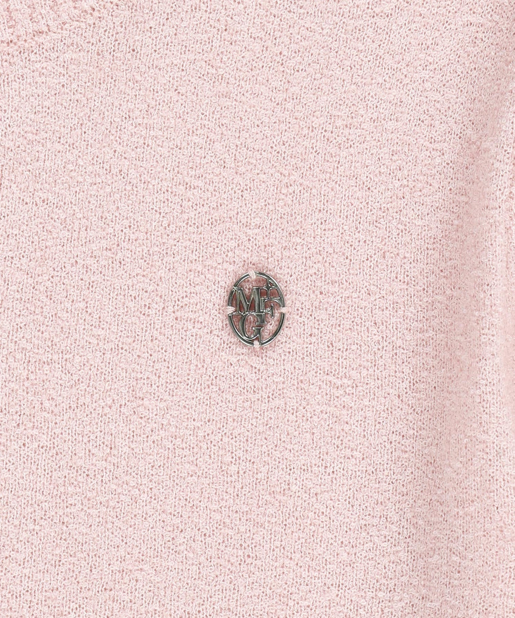 Marithe & Francois Girbaud - Puff Sleeve Half Knit Cardigan (Pink) product image 9 | TRAB K-Fashion Australia