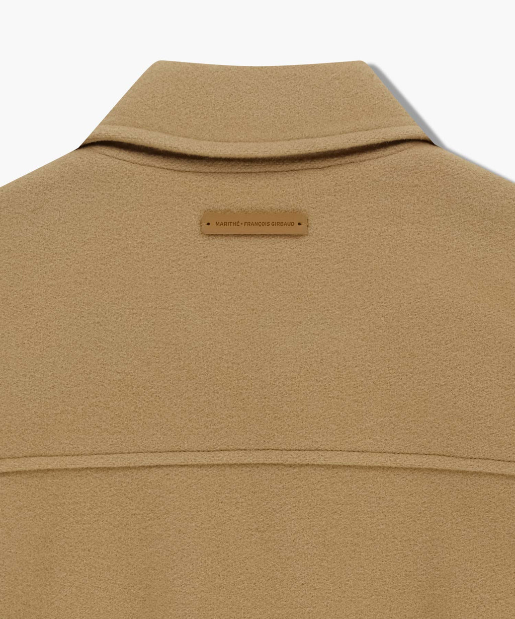 Marithe & Francois Girbaud - Wool Collar Varsity Jacket (Beige) product image 9 | TRAB K-Fashion Australia