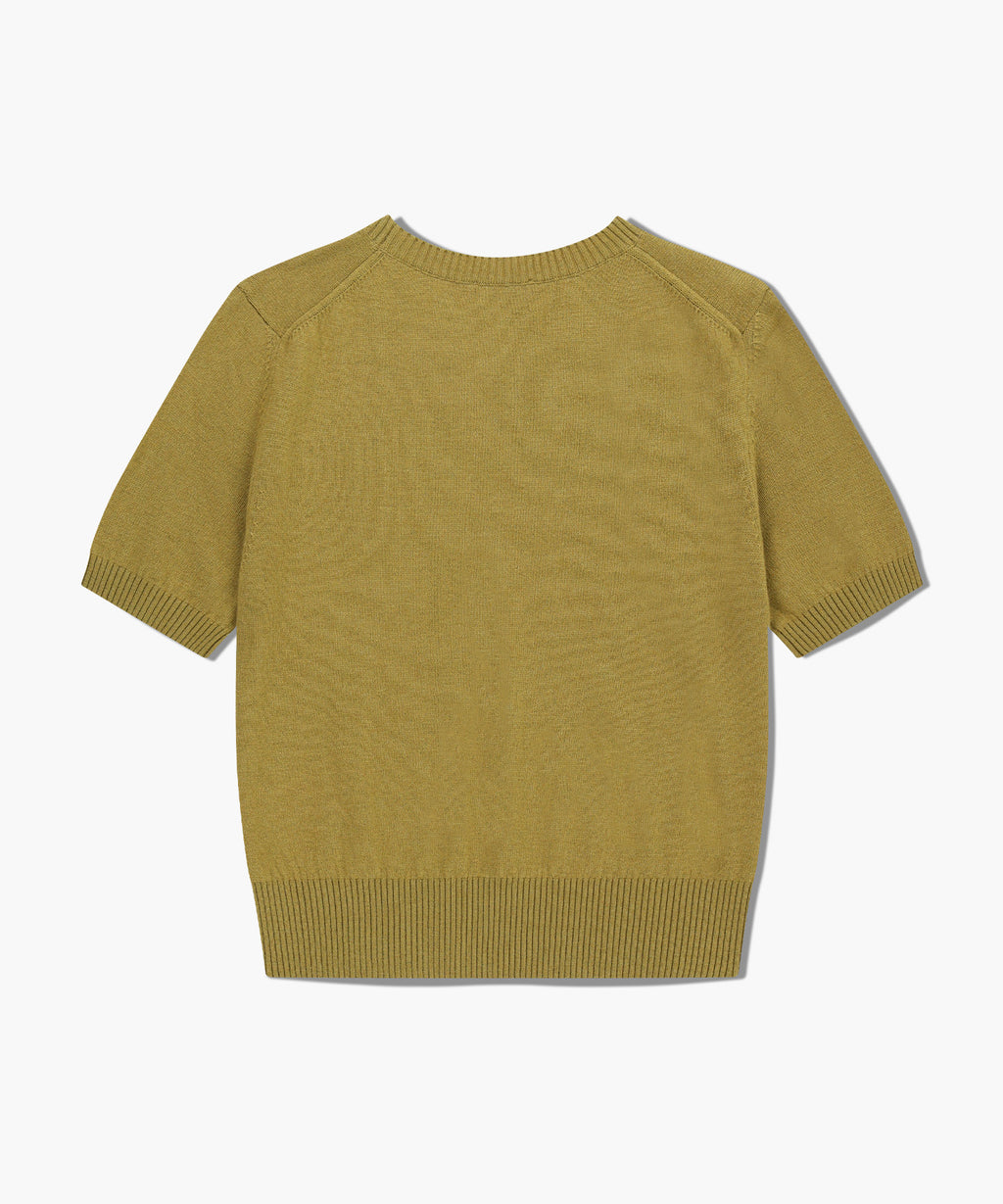 Marithe & Francois Girbaud - Half Knit Round Neck Cardigan Set Up (Olive) product image 9 | TRAB K-Fashion Australia