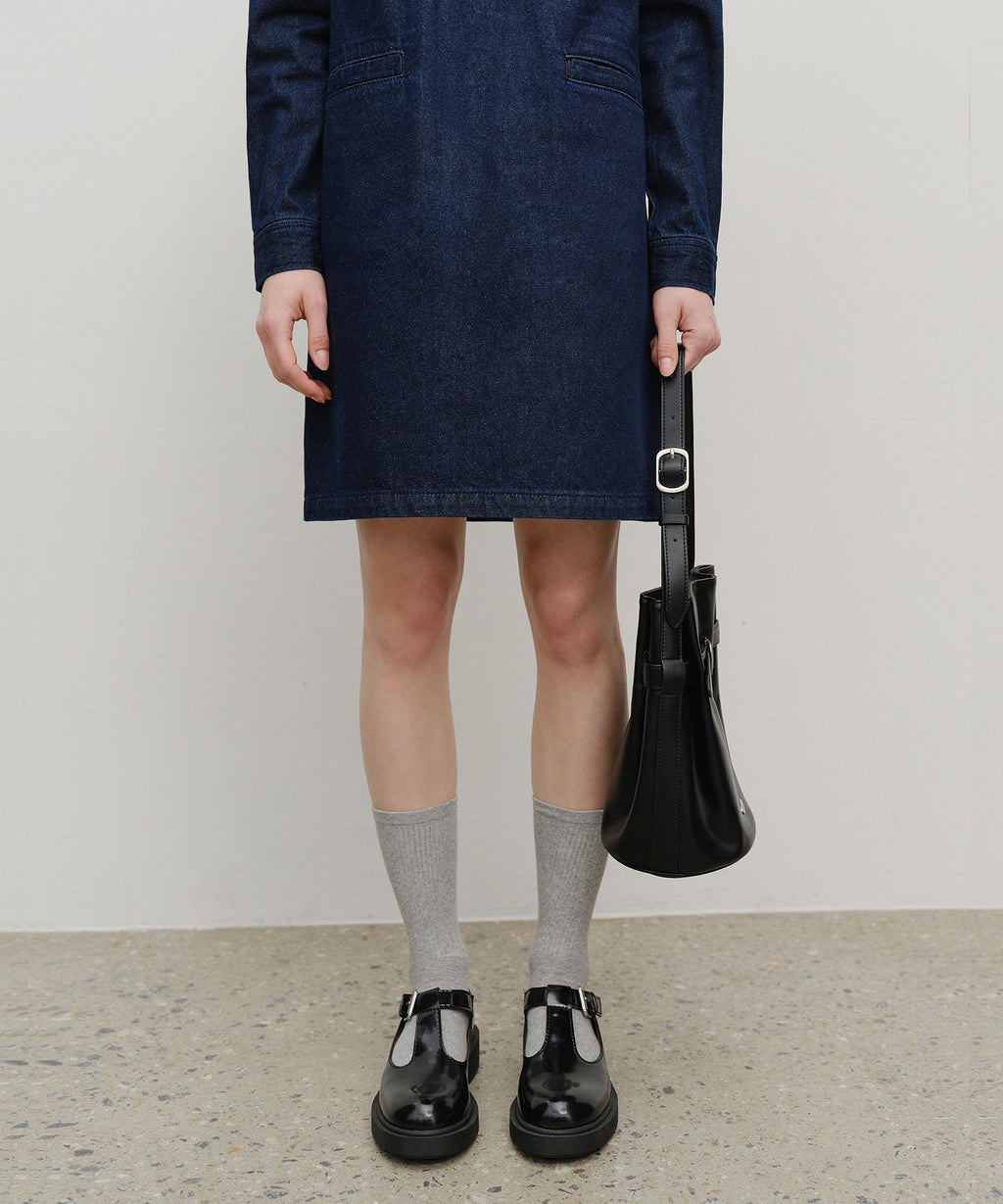 Marithe & Francois Girbaud - Buckle Strap Bucket Bag (Black) product image 9 | TRAB K-Fashion Australia