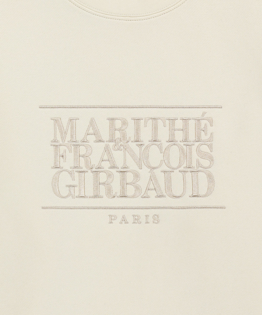 Marithe & Francois Girbaud - Classic Logo Embroidery Sweatshirt (brushed) (Cream) product image 9 | TRAB K-Fashion Australia