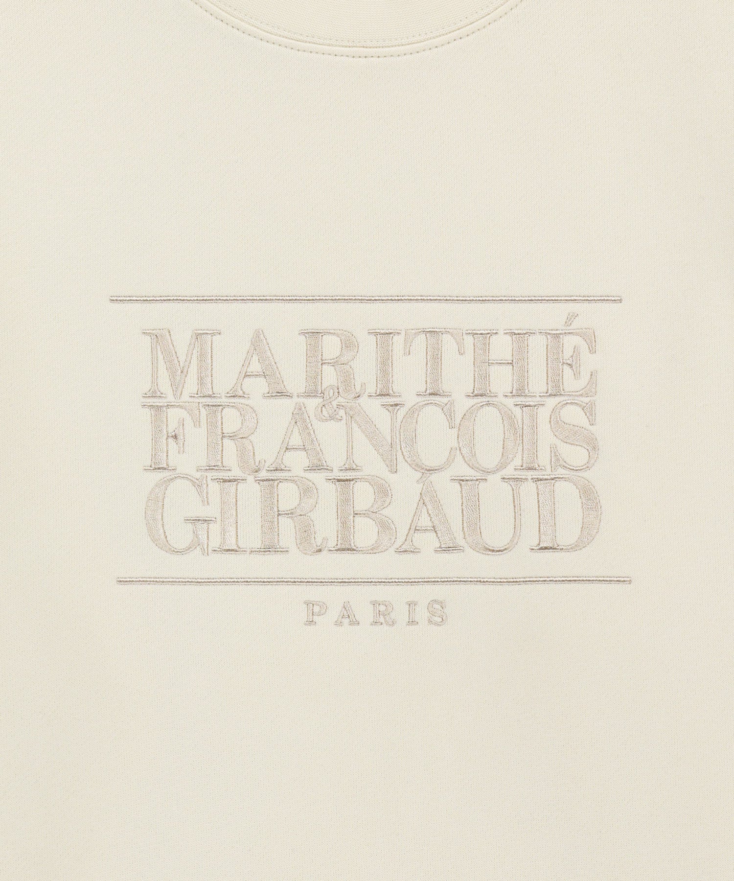 Marithe & Francois Girbaud - Classic Logo Embroidery Sweatshirt (brushed) (Cream) product image 9 | TRAB K-Fashion Australia