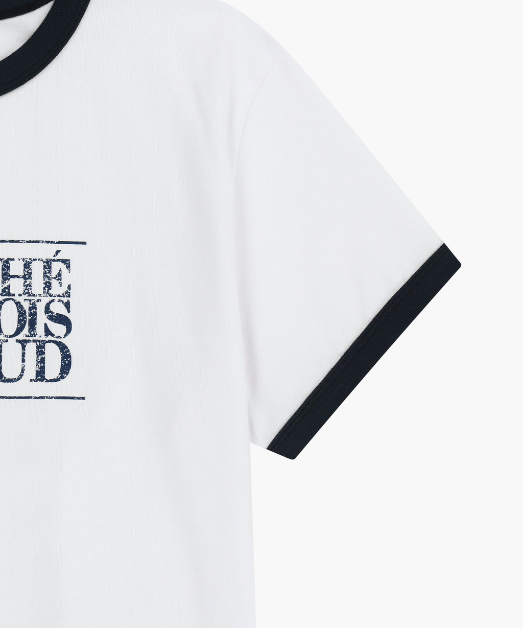 Marithe & Francois Girbaud - Aerocool Crack Classic Logo Ringer Tee (White) product image 9 | TRAB K-Fashion Australia