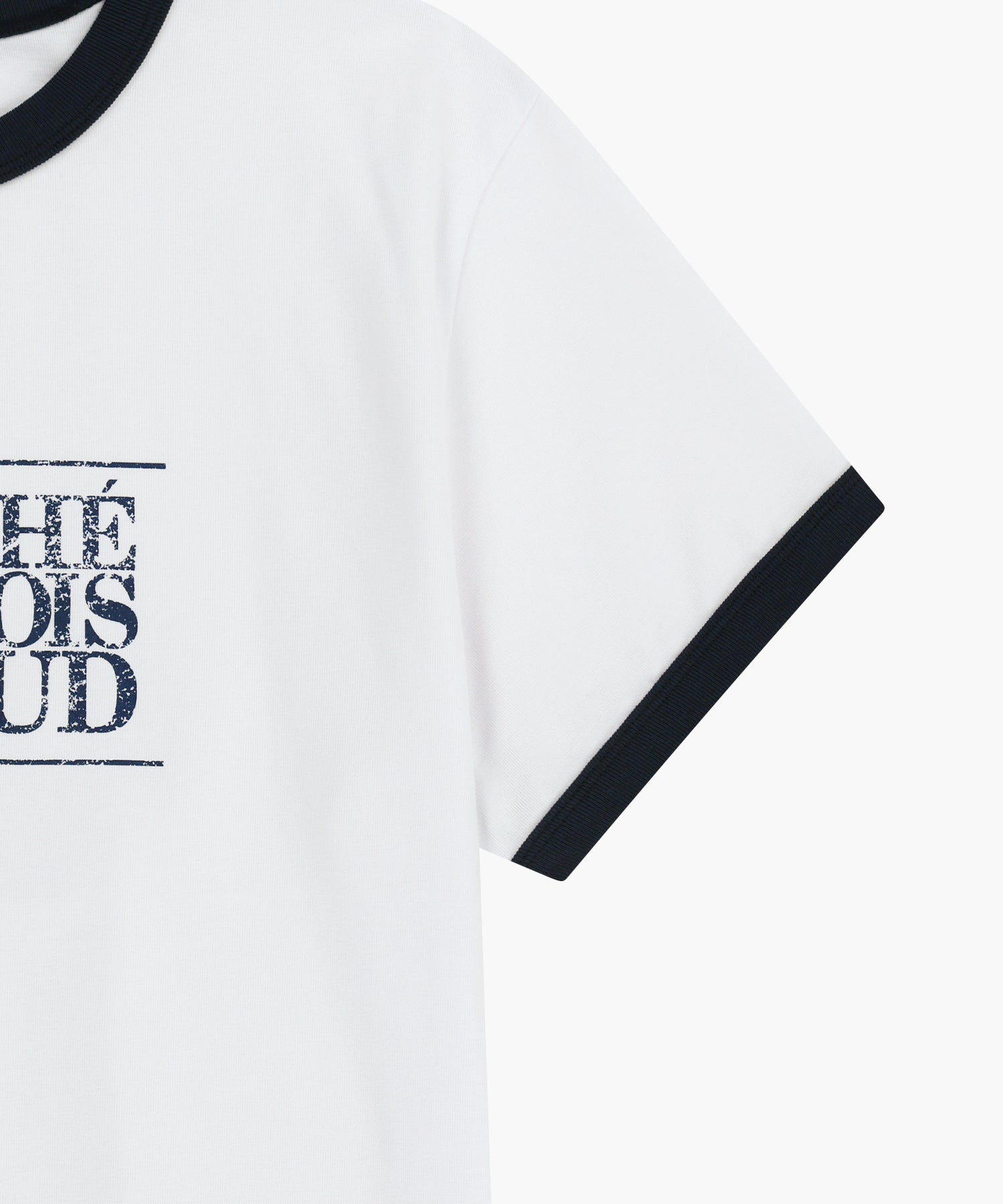 Marithe & Francois Girbaud - Aerocool Crack Classic Logo Ringer Tee (White) product image 9 | TRAB K-Fashion Australia