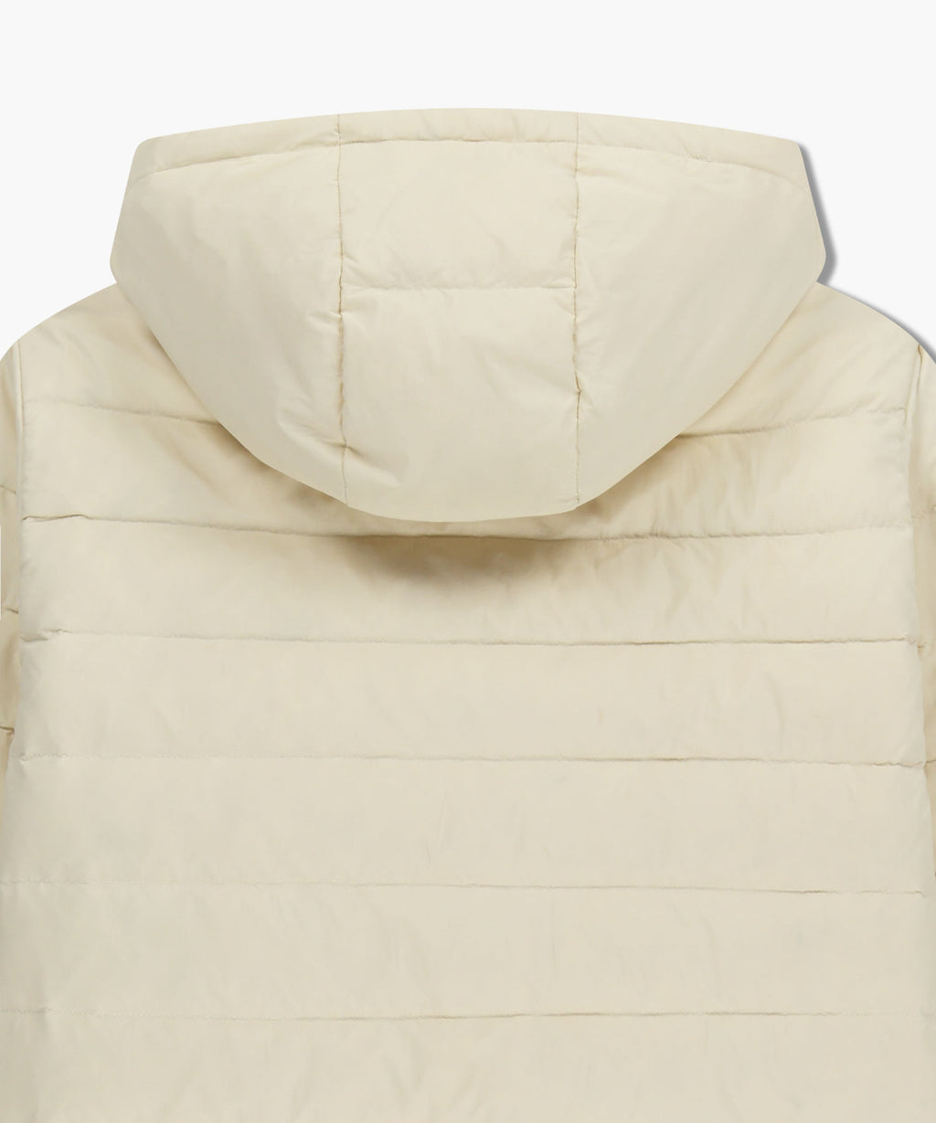 Marithe & Francois Girbaud - Classic Logo Hooded Light Down Jacket (Ivory) product image 9 | TRAB K-Fashion Australia