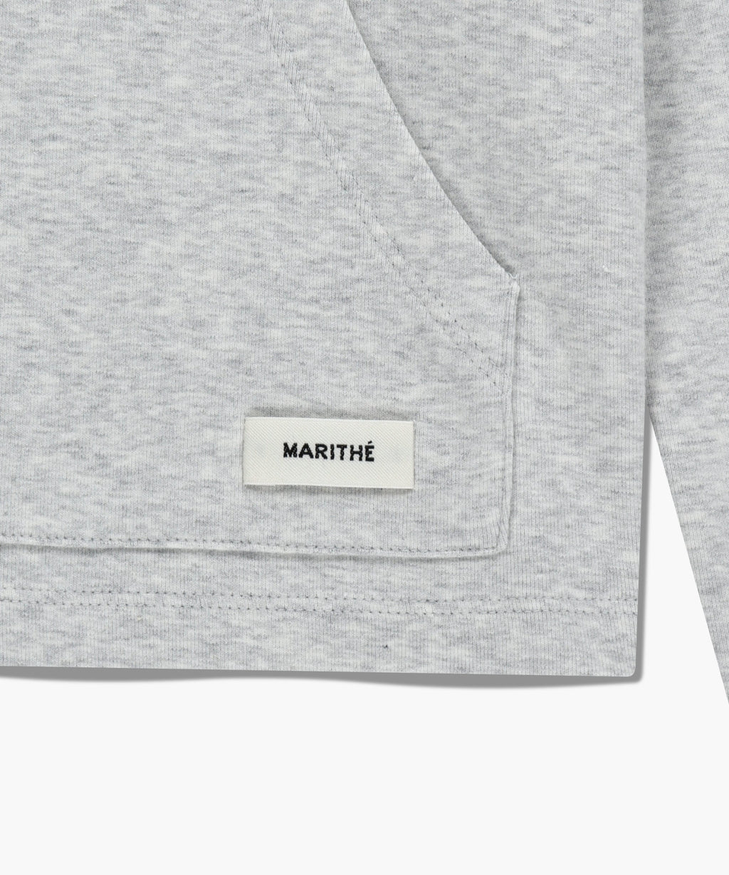 Marithe & Francois Girbaud - Basic Hoodie Long Sleeve (Light Heather Gray) product image 9 | TRAB K-Fashion Australia