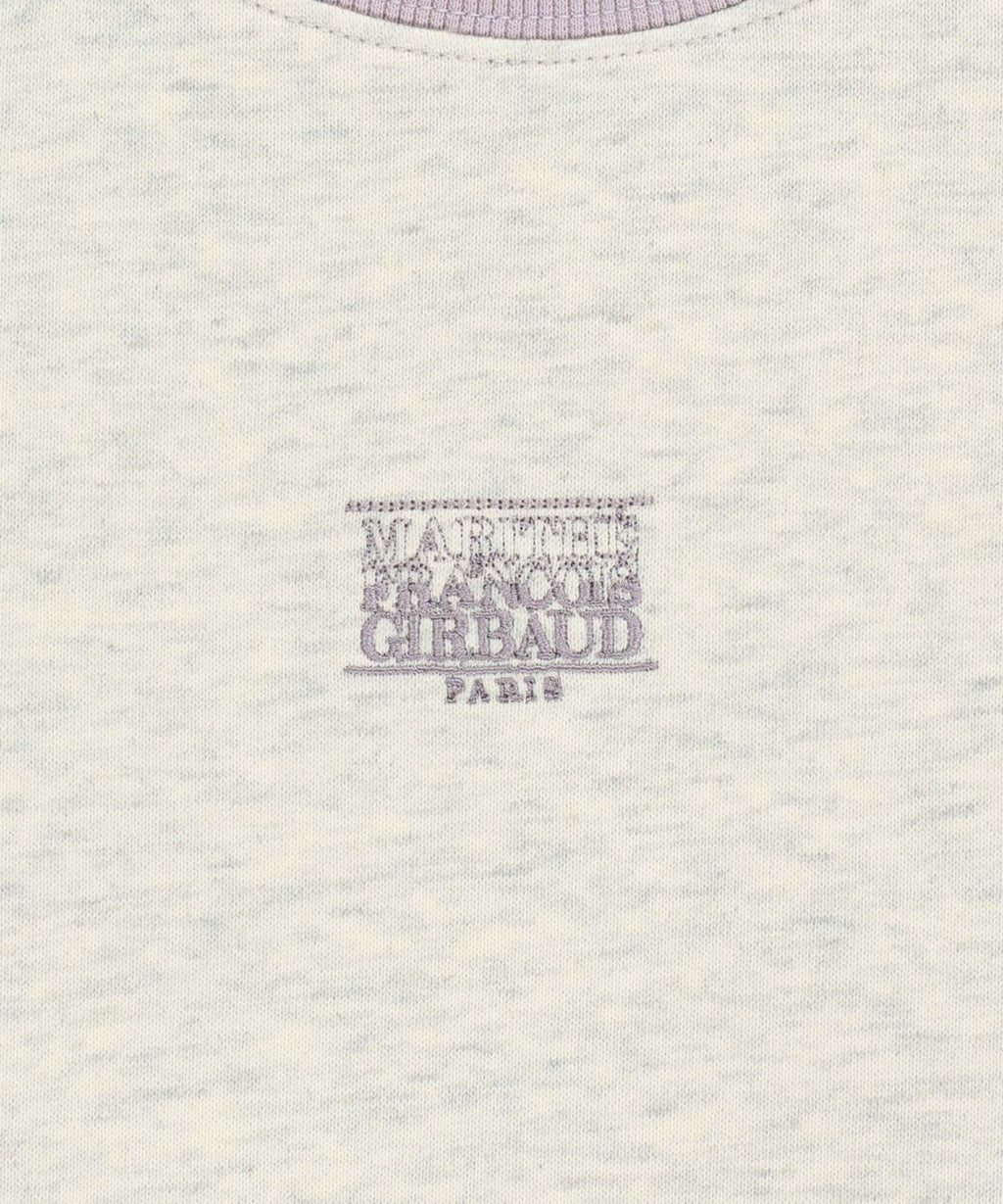 Marithe & Francois Girbaud - Block Classic Logo Raglan Crop Sweatshirt (Light Purple) product image 9 | TRAB K-Fashion Australia