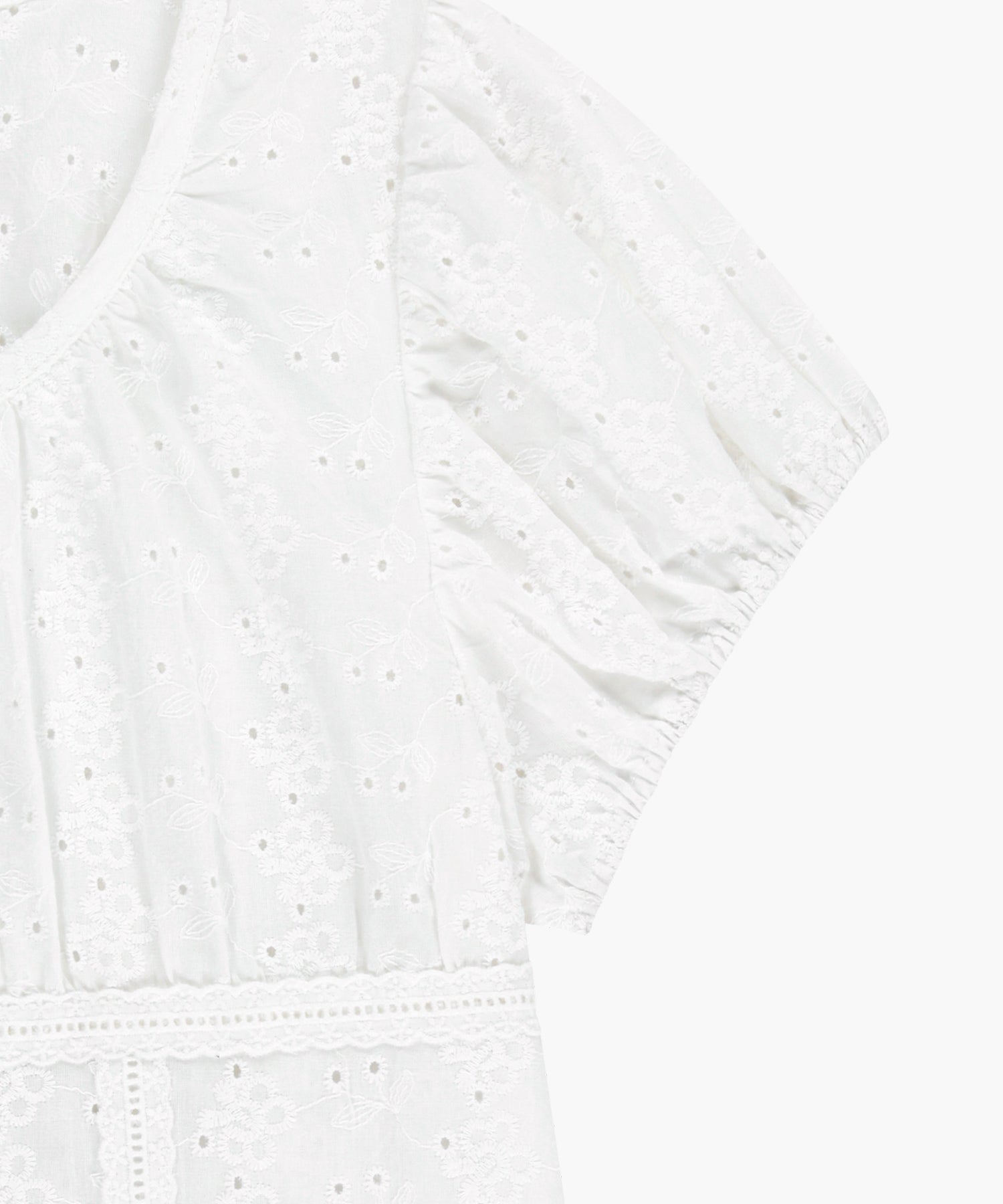 Marithe & Francois Girbaud - Puff Sleeve Lace Shirt (White) product image 9 | TRAB K-Fashion Australia